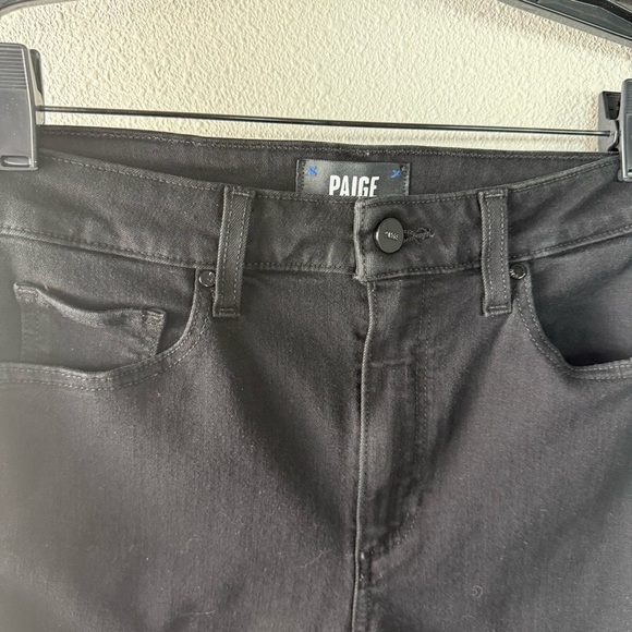 PAIGE Gemma Straight Leg Jeans Black Shadow Denim Casual Women’s Size 27 - Picture 5 of 12